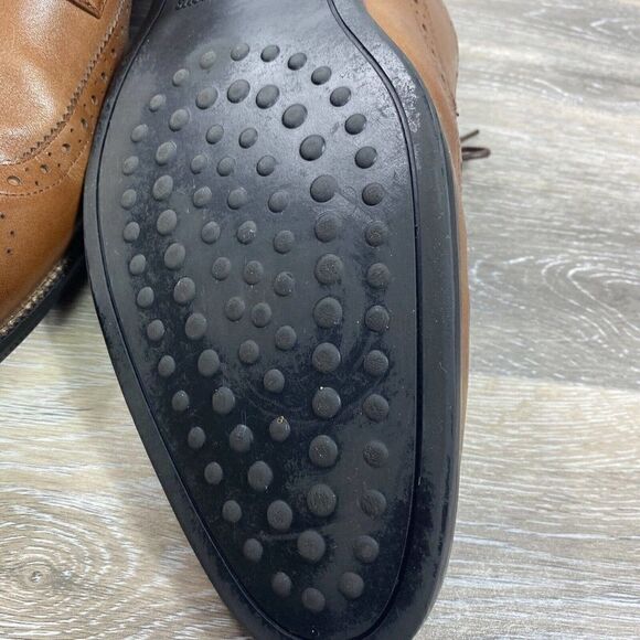 Stacy Adams Mens 13 M Oxfords Brown Lace Up Wingtip Leather Shoes Casual Preppy‎